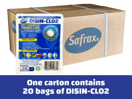 SAFRAX CHLORINE DIOXIDE TABLETS BULK CARTON DISIN CLO2 Chlorine Dioxide Water Purification Disinfection Odor elimination